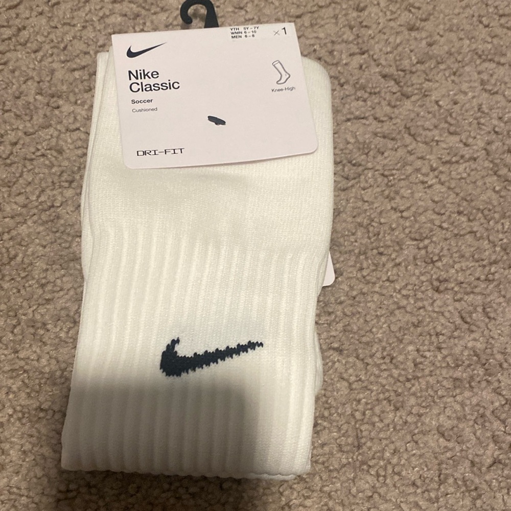 Nike white soccer socks